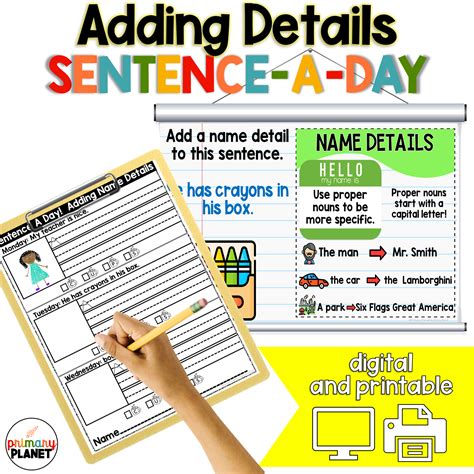 Building Better Sentences By Adding Details And A Adding Details To Writing 2nd Grade - Adding Details To Writing 2nd Grade