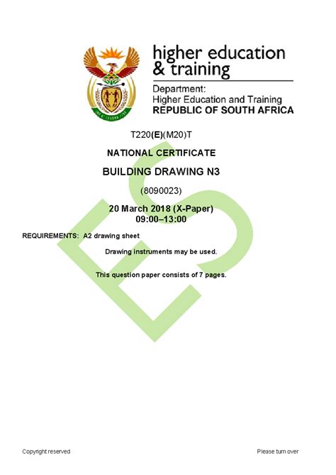building drawing n3 question paper 2014