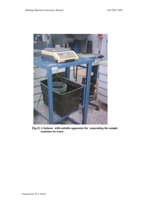 building material testing lab manual