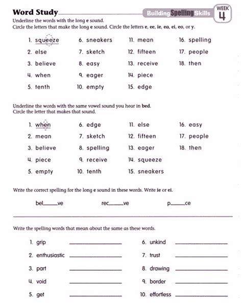 Building Spelling Skills Grade 4 Kibo Learning