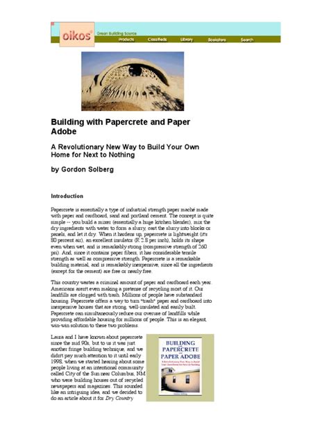 building with papercrete pdf