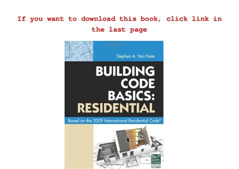 Read Building Code Basics Residential Pdf 
