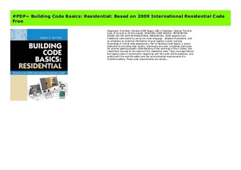 Read Building Code Basics Residential Pdf 