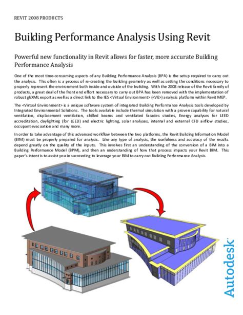 Read Building Performance Analysis Using Revit 