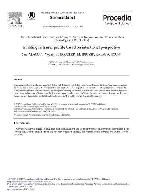 Read Online Building Rich User Profile Based On Intentional Perspective 