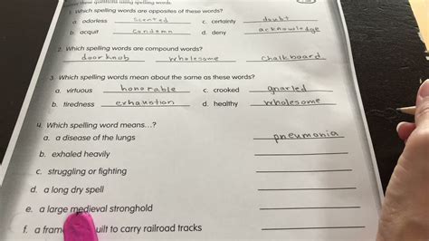 Download Building Spelling Skills Grade 6 Answer Key 