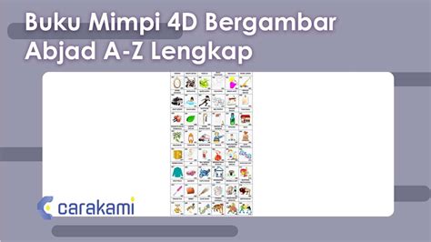 BUKU MIMPI 4D - Buku Tafsir Mimpi Bergambar 4D 0288 0719