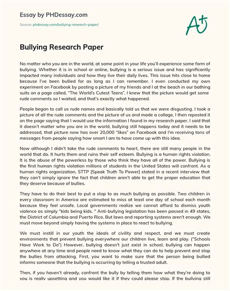 Download Bullying Papers 