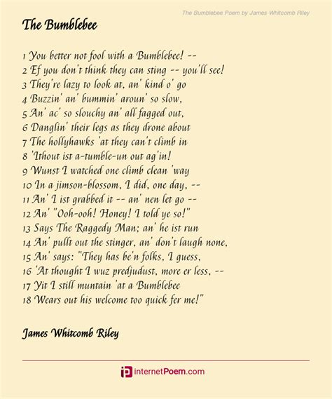 Bumblebee Poem