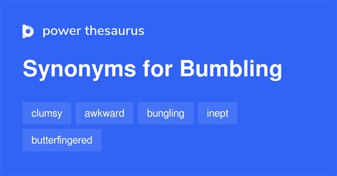 Bumbling Synonym