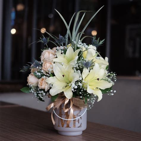 bunga vas meja