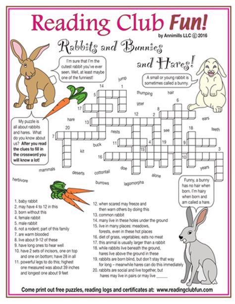 bunnies on the run Crossword Clue Wordplays.com