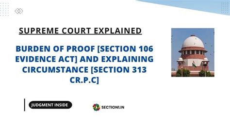 Burden Of Proof Evidence Act