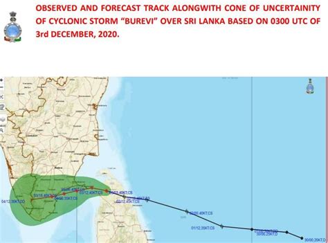 Burevi Cyclone Map