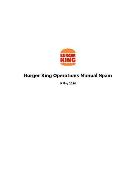 Burger Operations Manual