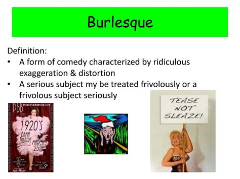 Burlesque Satire Examples