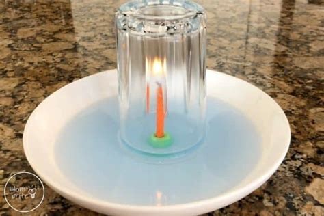 Burning Candle Rising Water Experiment Mombrite Candle Science Experiment - Candle Science Experiment