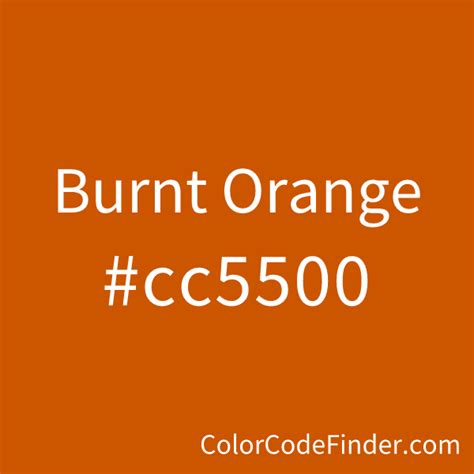 burnt orange color code