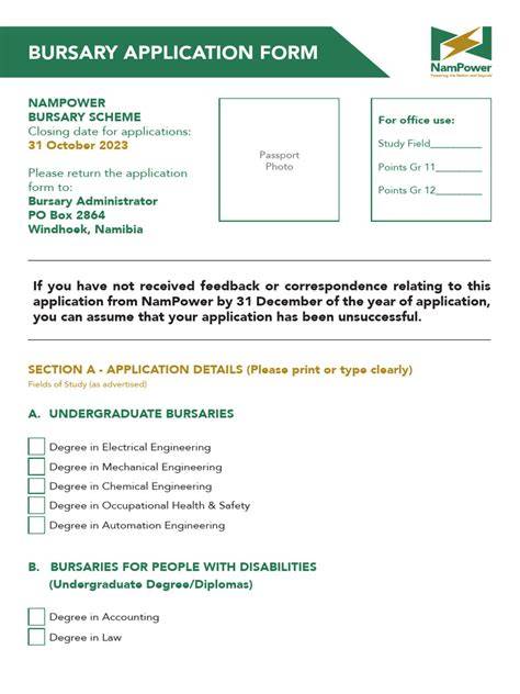 bursaries application forms for 2015 zoology