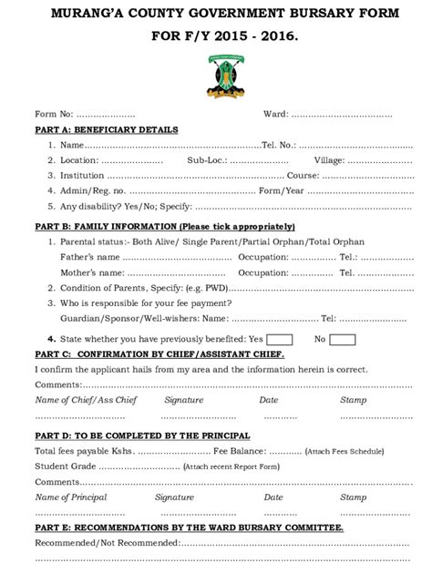 bursary forms nyamira county