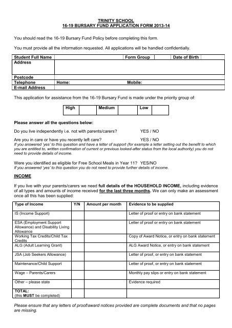bursary fund application form 2014 fpi