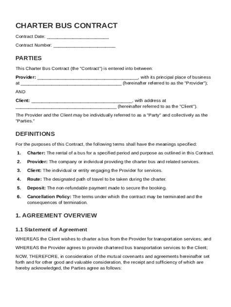 bus contract template