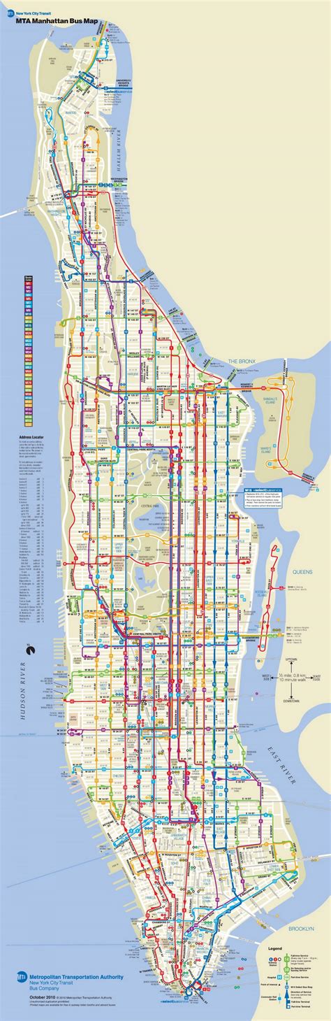 Bus Map Manhattan