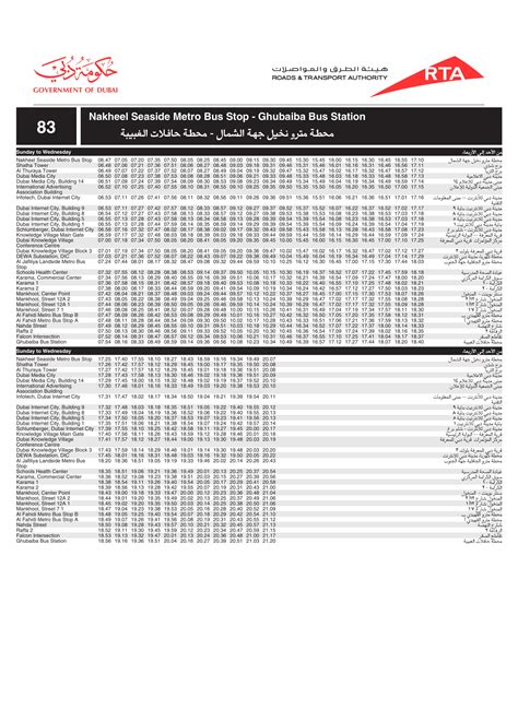 Bus Schedule 83