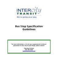 Bus Stop Specification Guidelines Intercity Transit