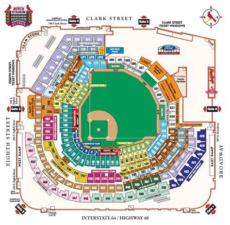 Busch Stadium Map