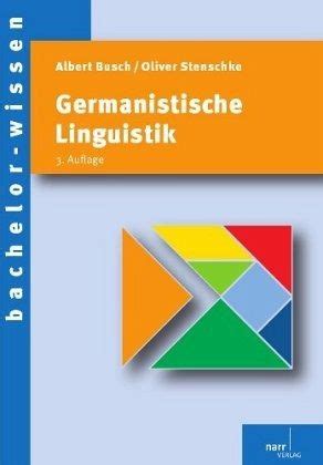 Full Download Busch Stenschke Germanistische Linguistik 