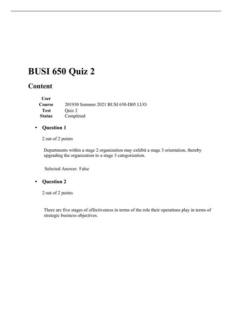 busi 650 quiz 2
