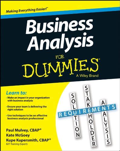 Business Analysis For Dummies Pdf Download Now