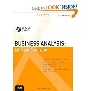 business analysis with microsoft excel book download