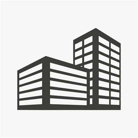 business building icon vector