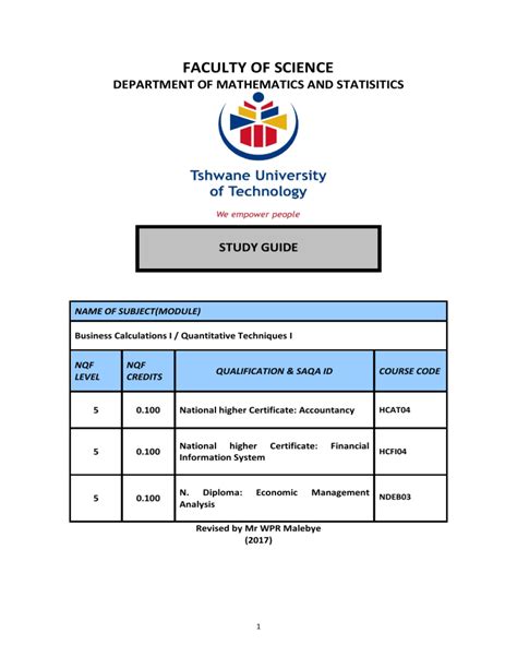 Business Calculations Study Guide