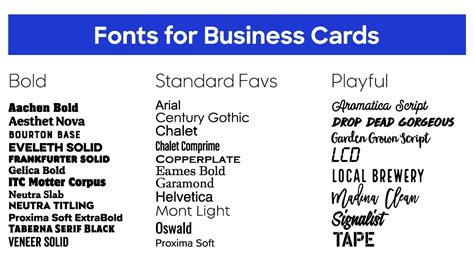 business card font Card business fonts font 99designs cards stand