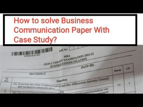 Business Communication Mba Case Study Answers