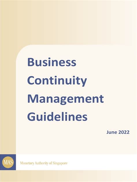 Business Continuity Management Guidelines