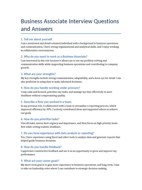 Business Controls Senior Associate Interview Questions