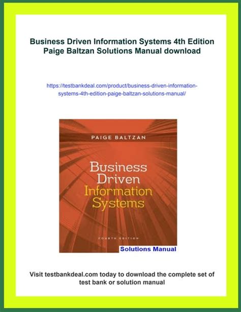 Business Driven Information Systems 4th Edition Pdf