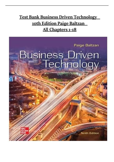 Business Driven Technology Baltzan
