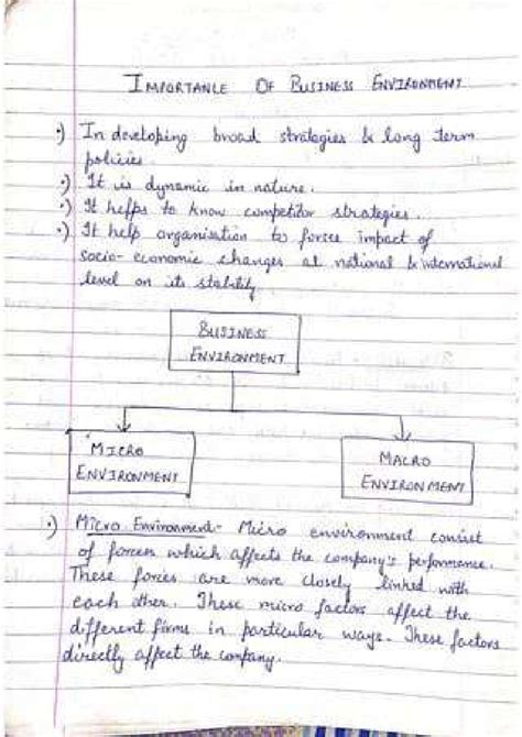 Business Environment Notes For Bcom