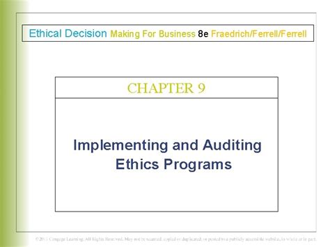 Business Ethics Ferrell Chapter 9