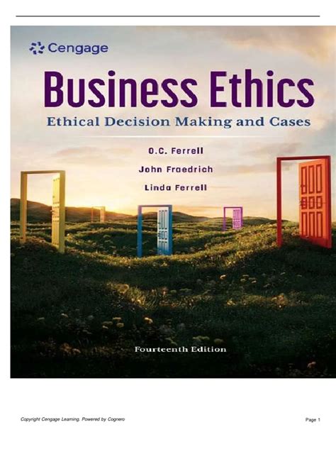 Business Ethics Ferrell Study Guide