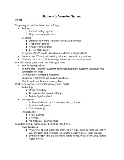 Business Information System Lecture Notes