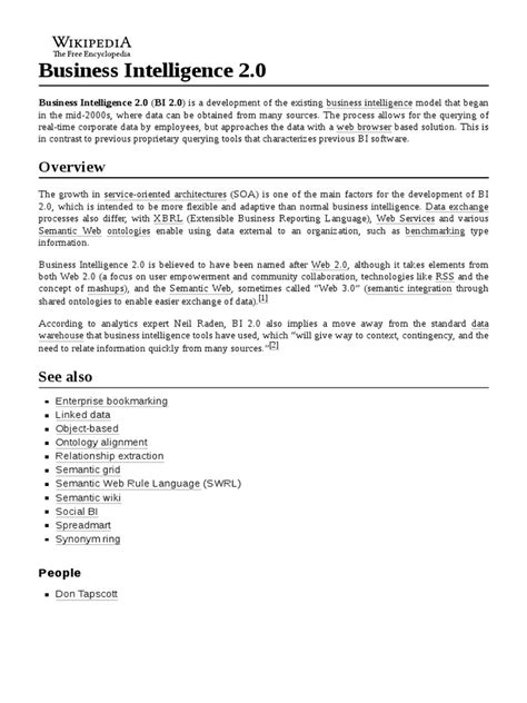 Business Intelligence 2 0 Defined Springer