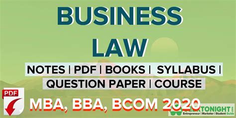 Business Law Notes For Bcom 2nd Year Macalloy