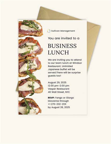 business lunch invitation wording samples