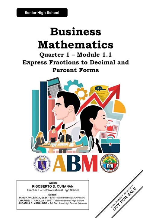 Business Mathematics Module 1 1 Express Fractions To Expressing Fractions As Decimals - Expressing Fractions As Decimals